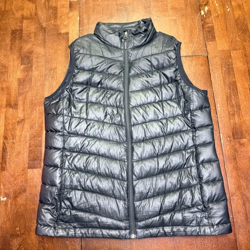 Marmot 800 Fill Down Puffer Vest Black‎ XL Womens Lightweight Insulated Outdoor